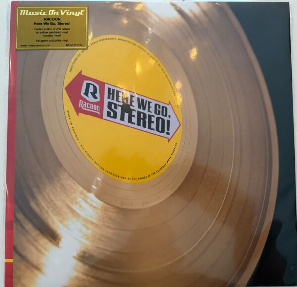 WhatsApp Image 2026-09-12 at 18.14.21 (3) Racoon – Here We Go, Stereo! – yellow splattered vinyl