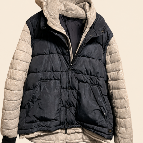 Scotch & Soda donsjack maat XXL Scotch & Soda donsjack maat XXL, donkerblauw met lichtgrijze mouwen