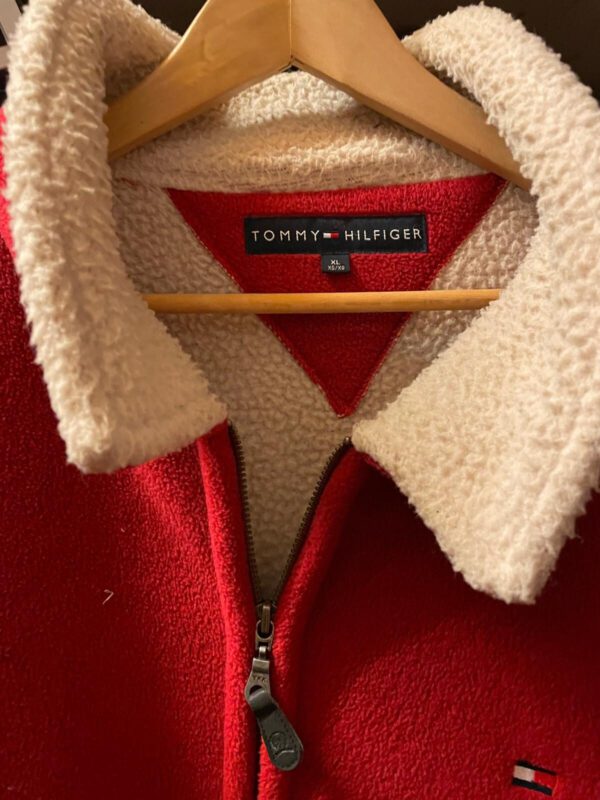 tommy-fleece-label Tommy Hilfiger heren fleecejas – maat XL