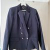 IMG_8055 Mango MNG Basics donkerblauwe blazer maat XL, voorzijde