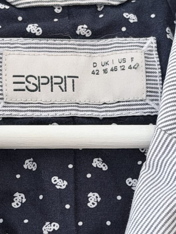 IMG_8060 Esprit blazer blauw-wit gestreept met witte bies – maat 42