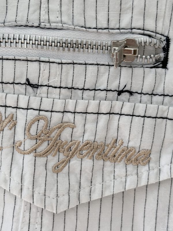 IMG_8069 L’Argentina witte gestreepte blazer met borduursels – maat 42